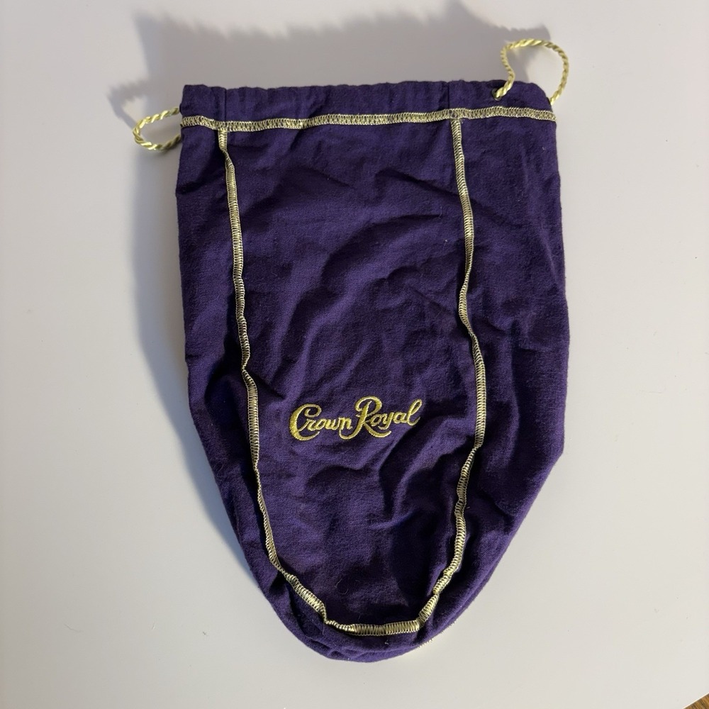 Purple Crown Royal Drawstring Collector Bag 12"